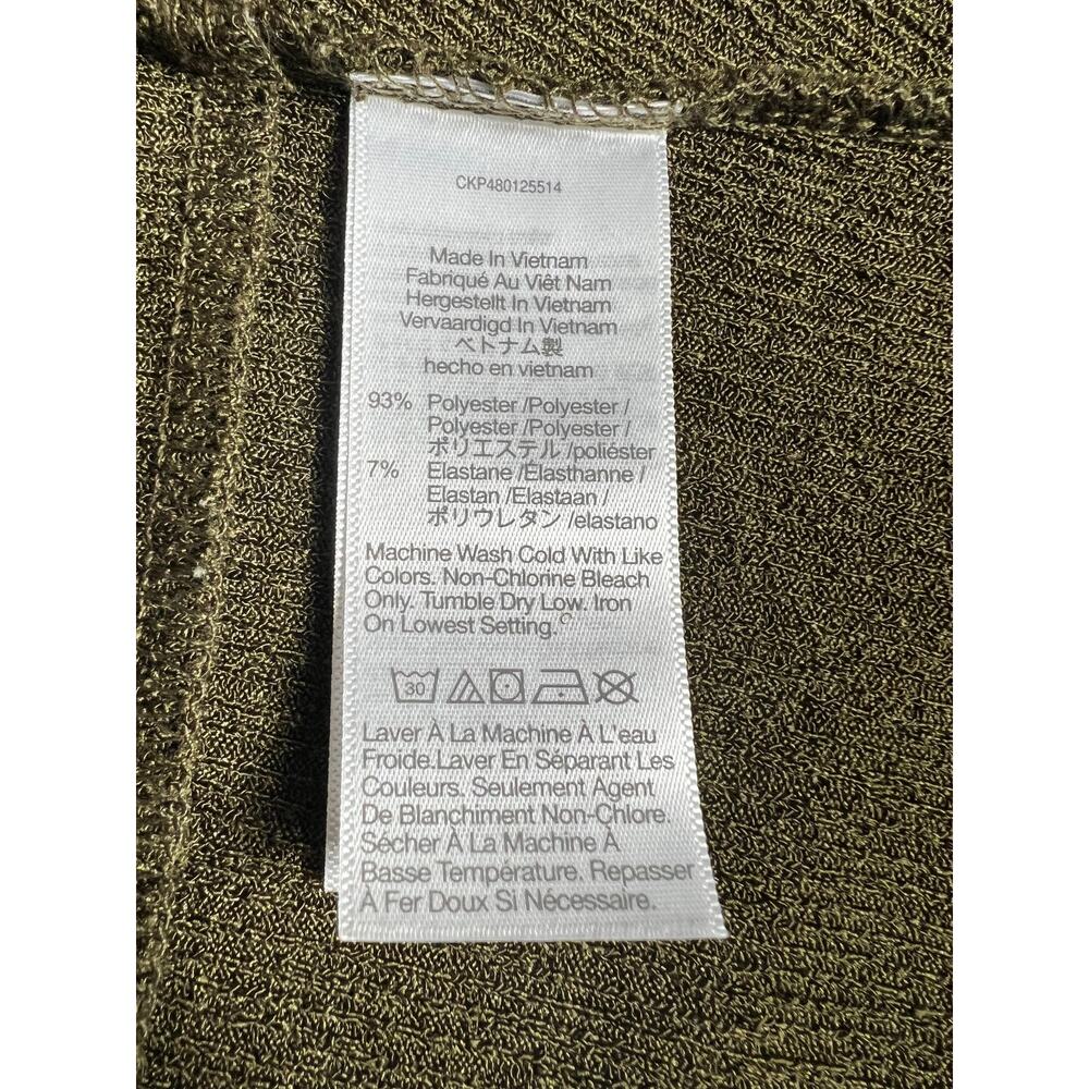 Madewell Dark Green Twisted Front Collared Long Sleeve Top - Picture 6 of 10
